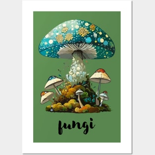 Fungi Mushrooms and  Moss Posters and Art